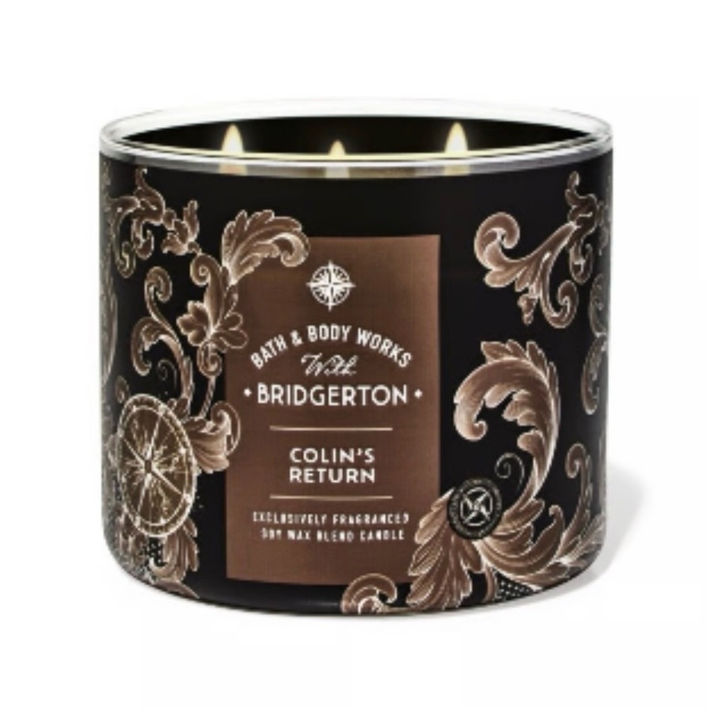 Bridgerton Colin's Return 3-Wick Candle from Bath & Body Works NIB Ltd Edition